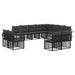 Set de canapele de exterior 12 pcs Negru și Gri închis - WALTI WALTI