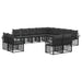Set de canapele de exterior 13 pcs Negru și Gri închis - WALTI WALTI