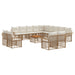 Set de canapele de exterior 14 pcs Alb Natural și Crem - WALTI WALTI