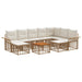 Set de canapele de exterior 10 pcs Alb Natural și Crem - WALTI WALTI
