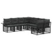 Set de canapele de exterior 8 pcs Negru și Gri închis Poliester - WALTI WALTI