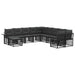 Set de canapele de exterior 11 pcs Negru și Gri închis - WALTI WALTI