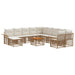 Set de canapele de exterior 12 pcs Alb Natural și Crem - WALTI WALTI