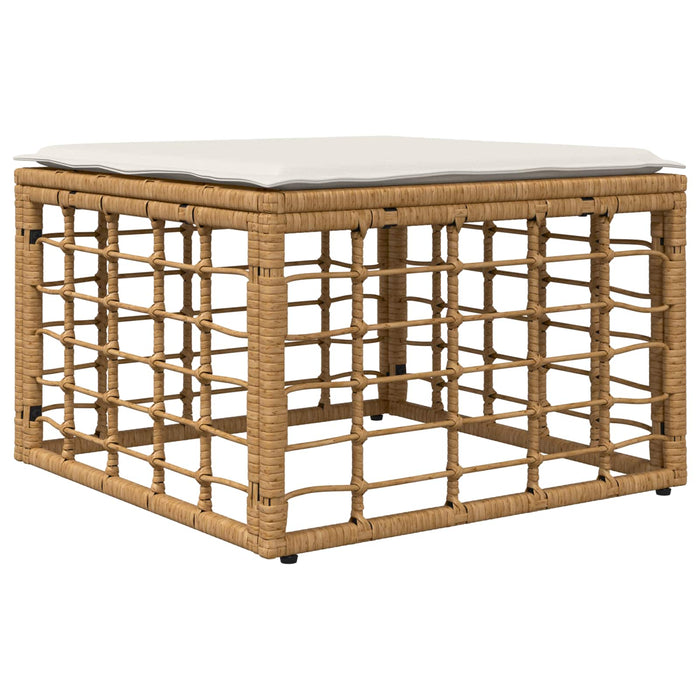 Set de canapele pentru grădină 8 buc. Alb Natural și Crem WALTI