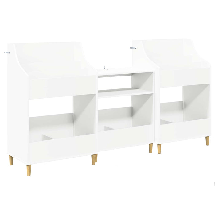 Set de Rafturi pentru Media 3 buc. Alb 212 x 46 x 112 cm WALTI