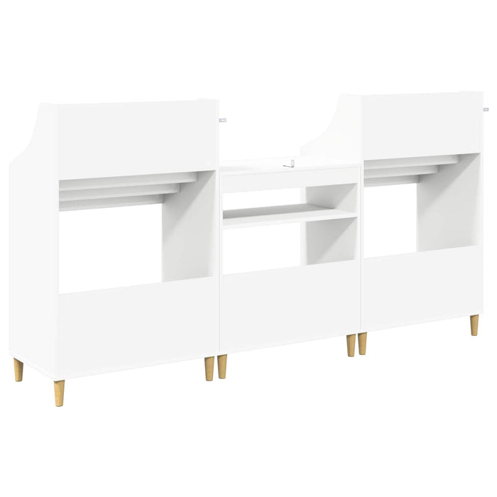 Set de Rafturi pentru Media 3 buc. Alb 212 x 46 x 112 cm WALTI