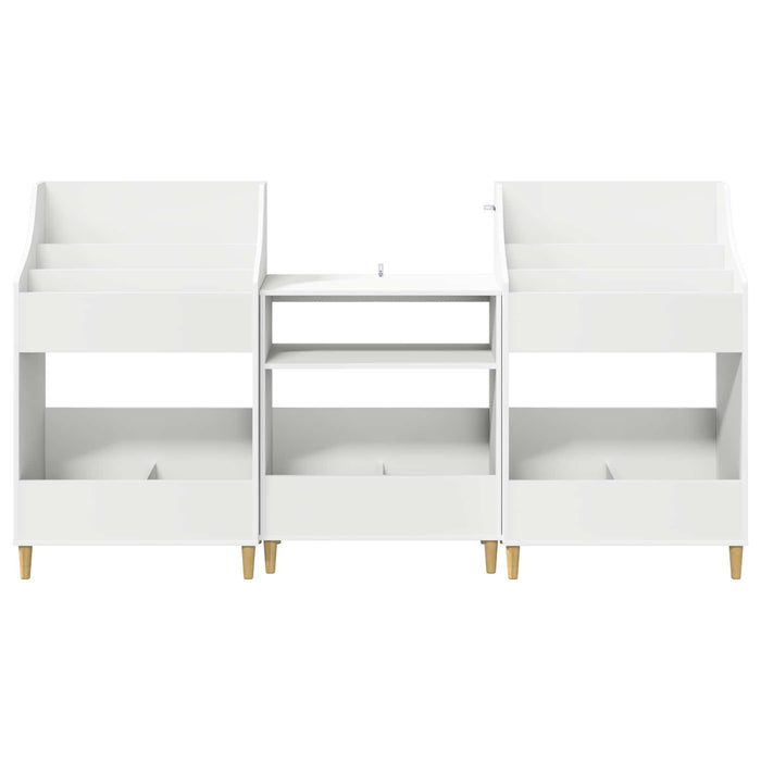 Set de Rafturi pentru Media 3 buc. Alb 212 x 46 x 112 cm WALTI