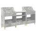 Set de Rafturi pentru Media 3 buc. Gri Beton 212 x 46 x 112 cm - WALTI WALTI