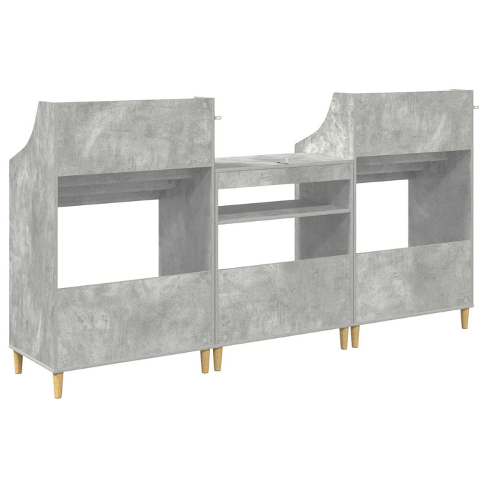 Set de Rafturi pentru Media 3 buc. Gri Beton 212 x 46 x 112 cm - WALTI WALTI
