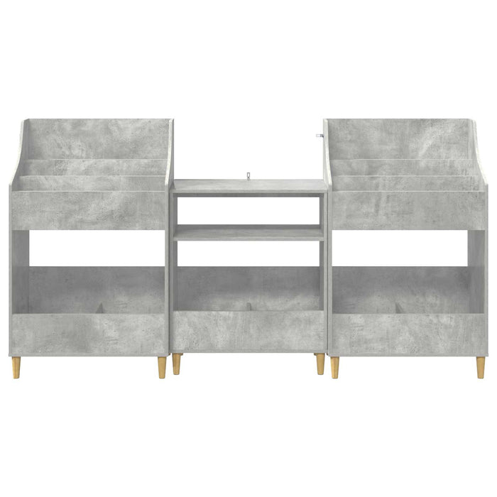 Set de Rafturi pentru Media 3 buc. Gri Beton 212 x 46 x 112 cm - WALTI WALTI