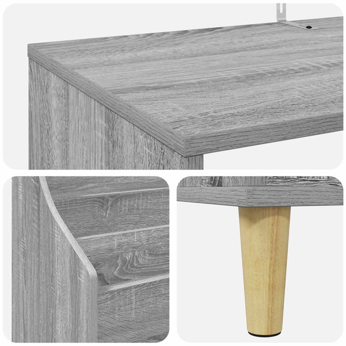Set de Rafturi pentru Media 3 buc. Sonoma gri 212 x 46 x 112 cm - WALTI WALTI