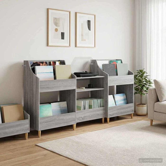 Set de Rafturi pentru Media 3 buc. Sonoma gri 212 x 46 x 112 cm - WALTI WALTI