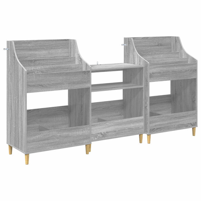 Set de Rafturi pentru Media 3 buc. Sonoma gri 212 x 46 x 112 cm - WALTI WALTI