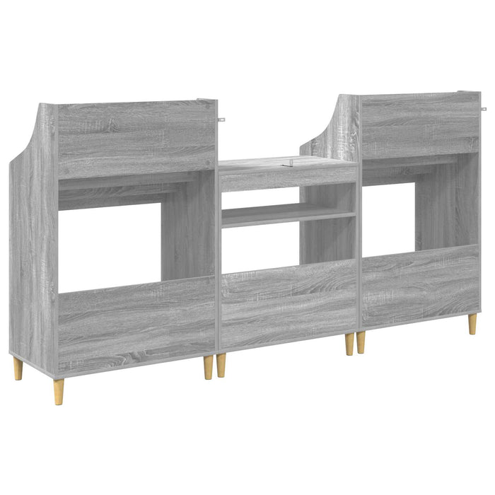 Set de Rafturi pentru Media 3 buc. Sonoma gri 212 x 46 x 112 cm - WALTI WALTI
