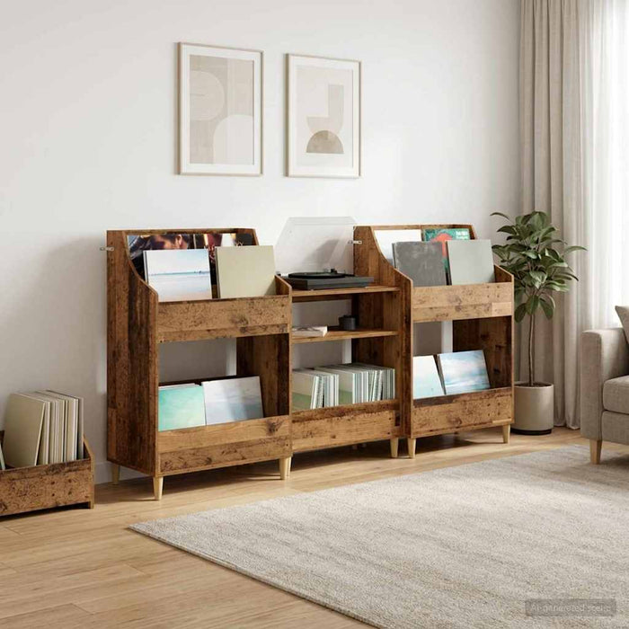 Set de Rafturi pentru Media 3 buc. Lemn vechi 212 x 46 x 112 cm - WALTI WALTI