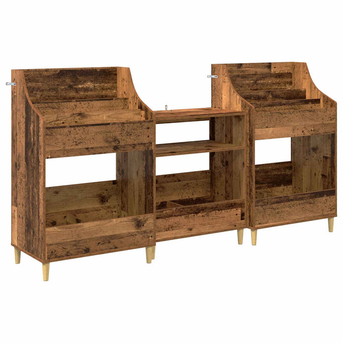 Set de Rafturi pentru Media 3 buc. Lemn vechi 212 x 46 x 112 cm - WALTI WALTI