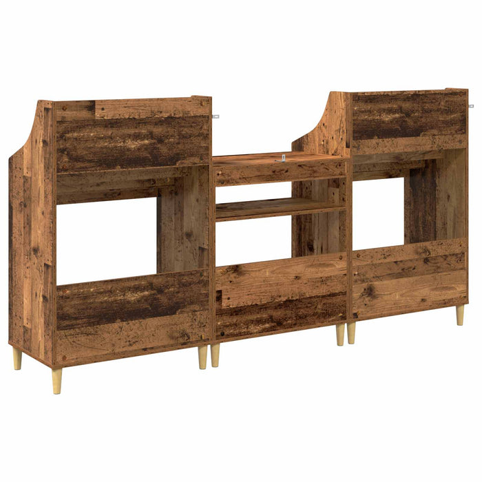 Set de Rafturi pentru Media 3 buc. Lemn vechi 212 x 46 x 112 cm - WALTI WALTI