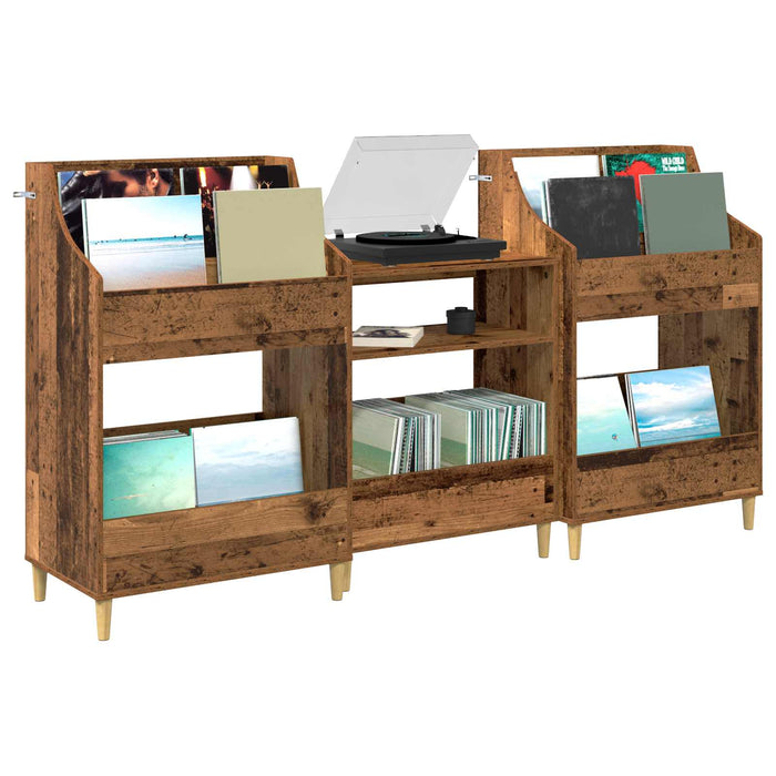 Set de Rafturi pentru Media 3 buc. Lemn vechi 212 x 46 x 112 cm - WALTI WALTI