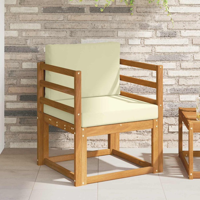Sofa cu Brațe Lemn de acacia solid și poliester natural - WALTI WALTI