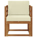 Sofa cu Brațe Lemn de acacia solid și poliester natural - WALTI WALTI
