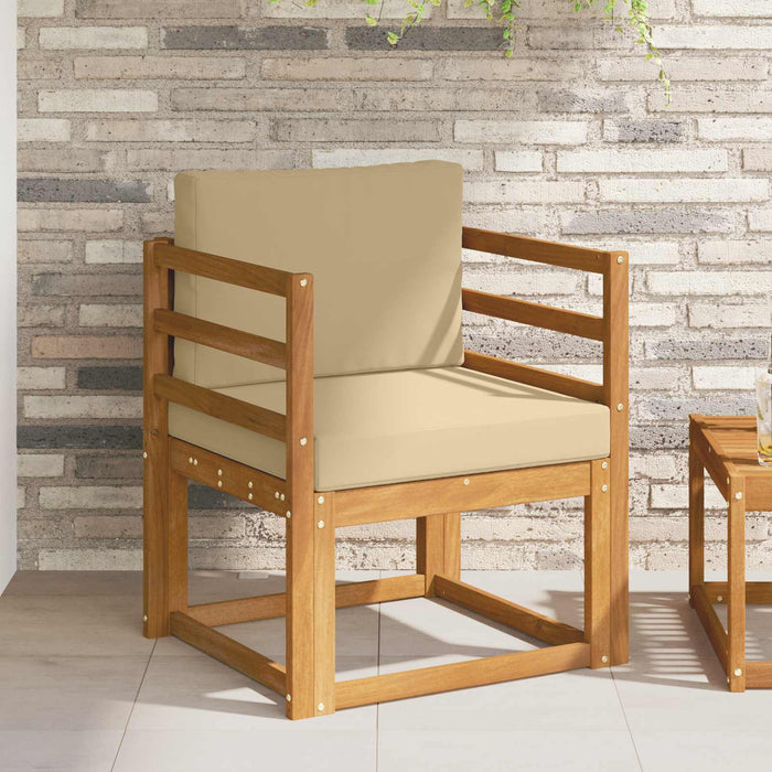 Sofa cu Brațe Lemn de acacia solid și poliester natural - WALTI WALTI
