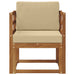 Sofa cu Brațe Lemn de acacia solid și poliester natural - WALTI WALTI