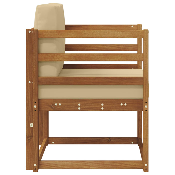 Sofa cu Brațe Lemn de acacia solid și poliester natural - WALTI WALTI
