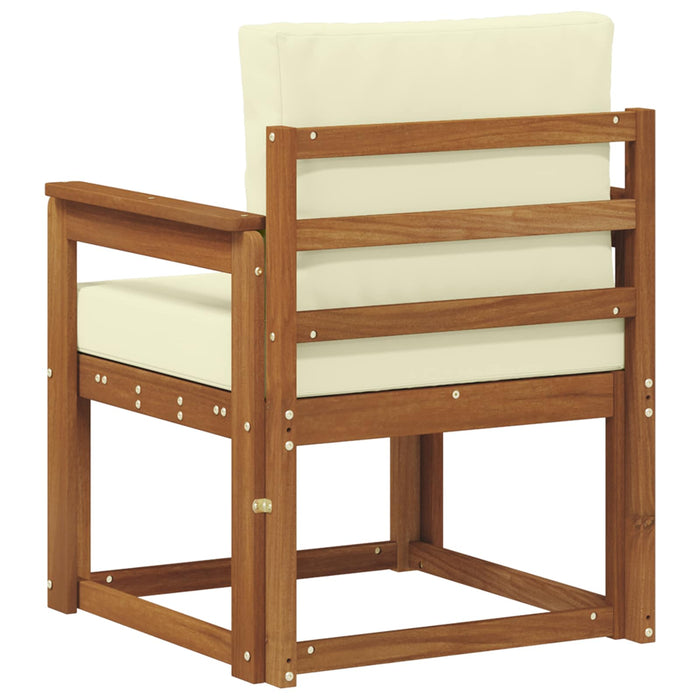 Sofa cu Brațe Lemn de acacia solid și poliester natural - WALTI WALTI