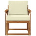 Sofa cu Brațe Lemn de acacia solid și poliester natural - WALTI WALTI