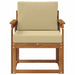 Sofa cu Brațe Lemn de acacia solid și poliester natural - WALTI WALTI