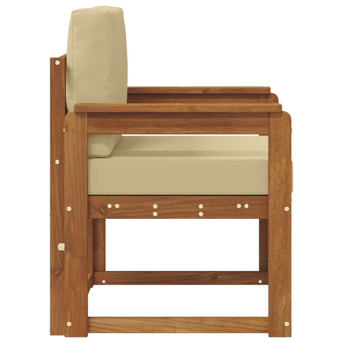 Sofa cu Brațe Lemn de acacia solid și poliester natural - WALTI WALTI