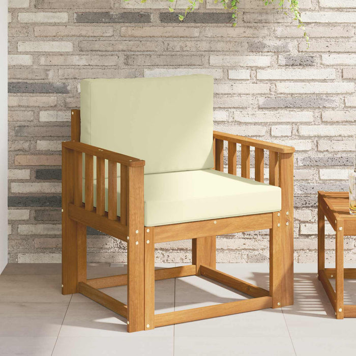 Sofa cu Brațe Lemn de acacia solid și poliester natural - WALTI WALTI