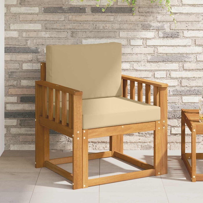 Sofa cu Brațe Lemn de acacia solid și poliester natural - WALTI WALTI