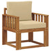 Sofa cu Brațe Lemn de acacia solid și poliester natural - WALTI WALTI
