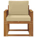 Sofa cu Brațe Lemn de acacia solid și poliester natural - WALTI WALTI