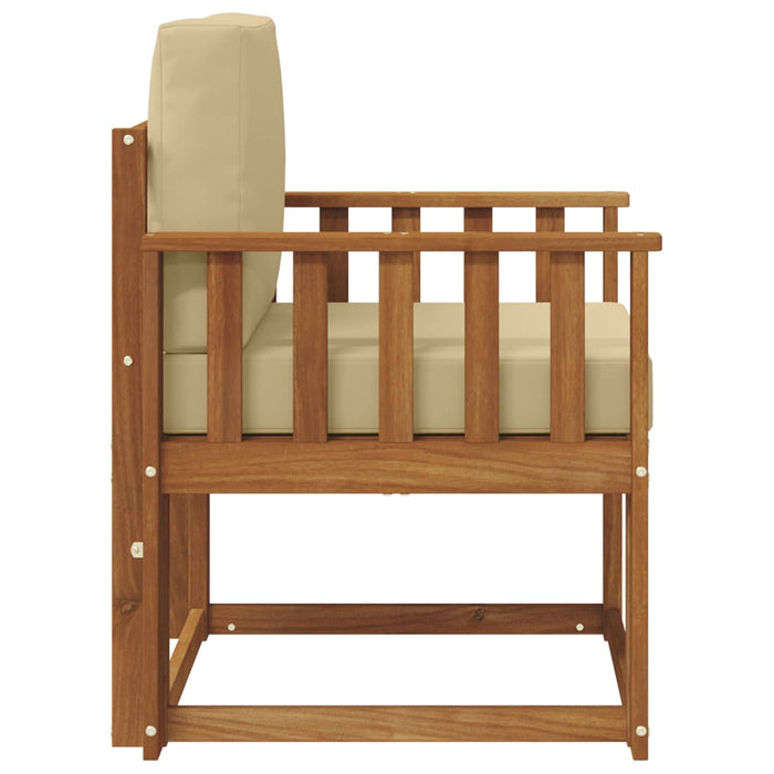 Sofa cu Brațe Lemn de acacia solid și poliester natural - WALTI WALTI