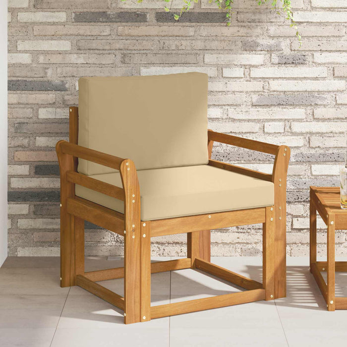 Sofa cu Brațe Lemn de acacia solid și poliester natural - WALTI WALTI