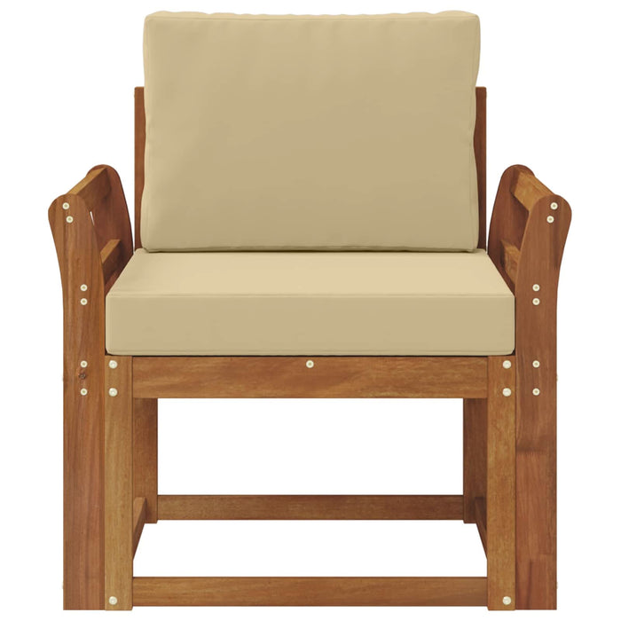 Sofa cu Brațe Lemn de acacia solid și poliester natural - WALTI WALTI