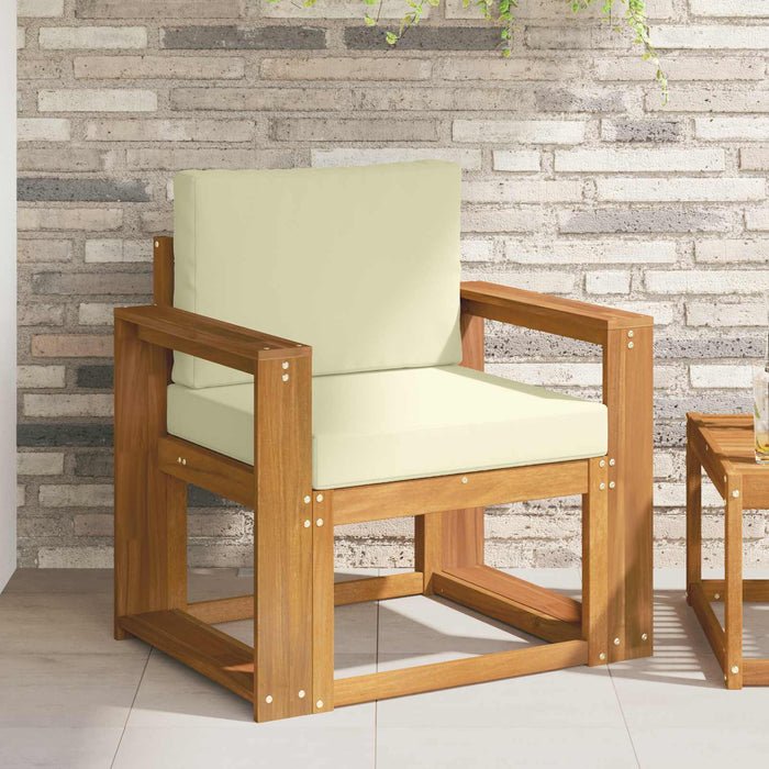 Sofa cu Brațe Lemn de acacia solid și poliester natural - WALTI WALTI