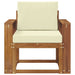 Sofa cu Brațe Lemn de acacia solid și poliester natural - WALTI WALTI