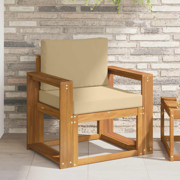 Sofa cu Brațe Lemn de acacia solid și poliester natural - WALTI WALTI