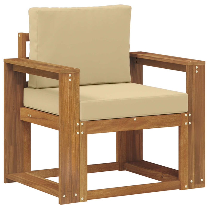 Sofa cu Brațe Lemn de acacia solid și poliester natural - WALTI WALTI