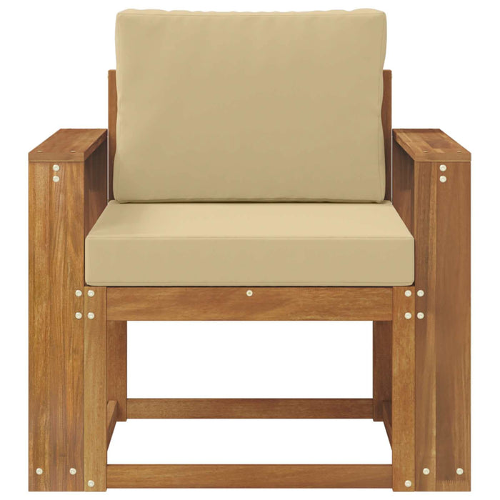 Sofa cu Brațe Lemn de acacia solid și poliester natural - WALTI WALTI