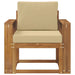 Sofa cu Brațe Lemn de acacia solid și poliester natural - WALTI WALTI