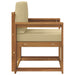 Sofa cu Brațe Lemn de acacia solid și poliester natural - WALTI WALTI