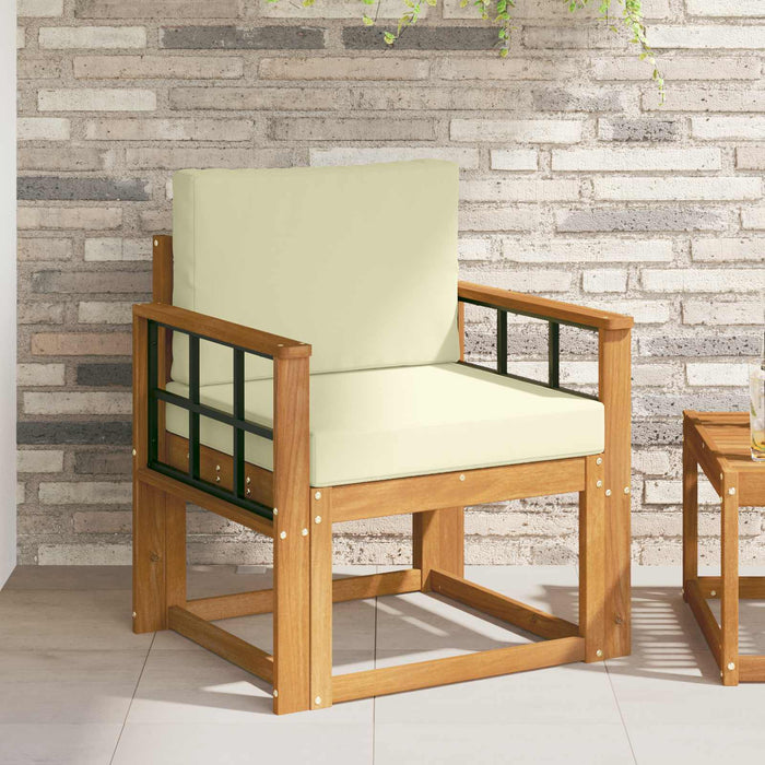 Sofa cu Brațe Lemn de acacia solid și poliester natural - WALTI WALTI
