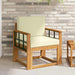 Sofa cu Brațe Lemn de acacia solid și poliester natural - WALTI WALTI