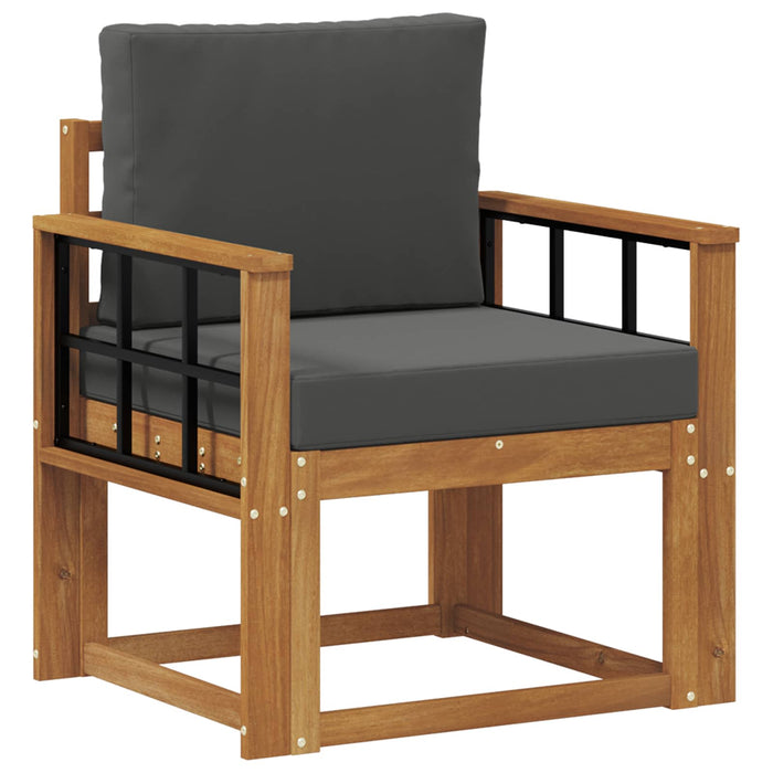 Canapea de exterior Lemn de acacia solid și poliester natural - WALTI WALTI