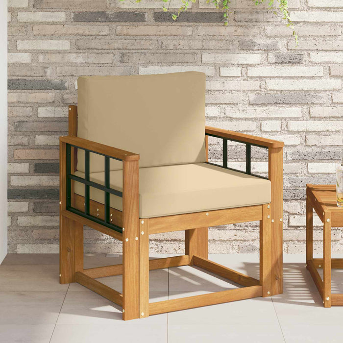 Sofa cu Brațe Lemn de acacia solid și poliester natural - WALTI WALTI