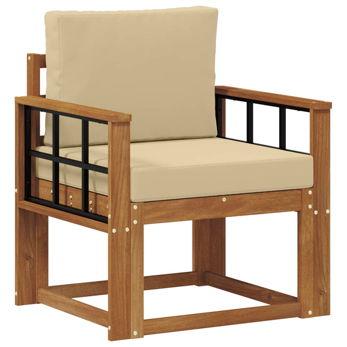 Sofa cu Brațe Lemn de acacia solid și poliester natural - WALTI WALTI